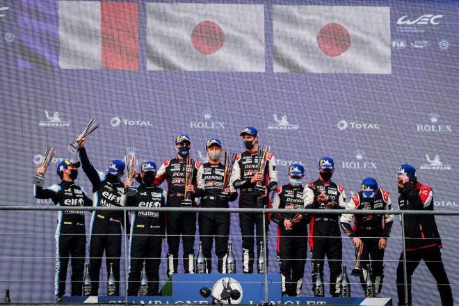 2021WEC開幕戦スパ・フランコルシャンの暫定表彰式