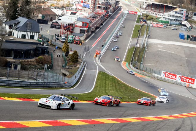 2021WEC第1戦スパ・フランコルシャン LMGTEプロクラスのスタートシーン