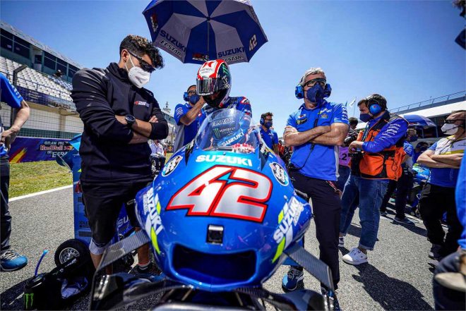 2021年MotoGP第4戦スペインGP決勝グリッド　アレックス・リンス（チーム・スズキ・エクスター）