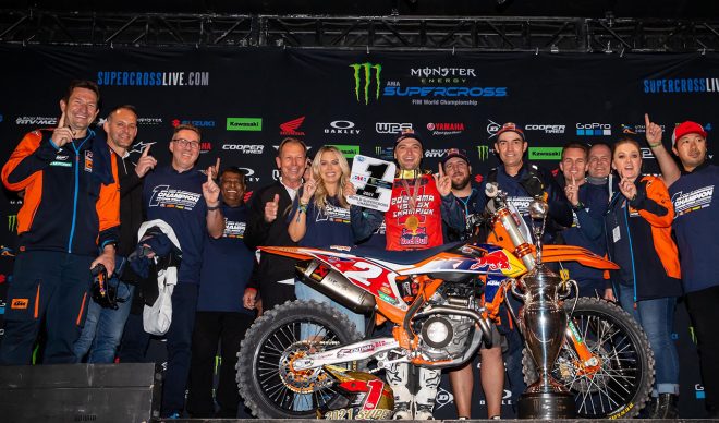 2021AMAスーパークロス450SXでチャンピオンを獲得したクーパー・ウェブ