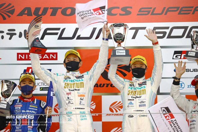 2021スーパーGT第2戦富士を制したSYNTIUM LMcorsa GR Supra GT（吉本大樹／河野駿佑）