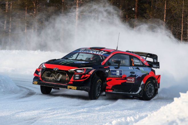 オリバー・ソルベルグ駆るヒュンダイi20クーペWRC　WRC第2戦アークティック・ラリー・フィンランド