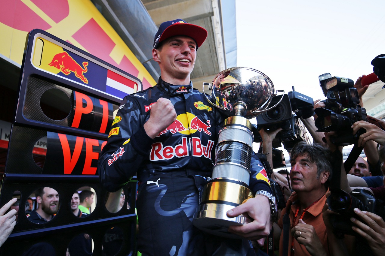 2016年F1スペインGPでF1初優勝を挙げたマックス・フェルスタッペン（レッドブル）