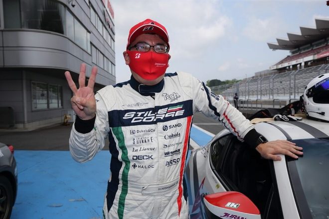 クラブマンシリーズ・オープンクラスで2戦連続3位表彰台を獲得した西澤嗣哲