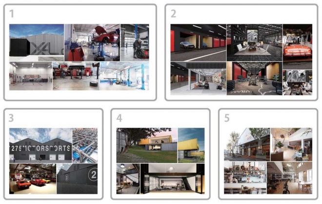 モータースポーツビレッジ計画では各種ガレージ、宿泊施設、レストランなどの設置が予定されている