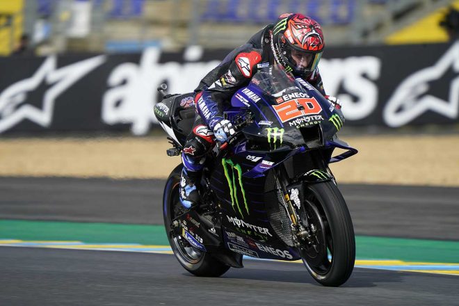 2021年MotoGP第5戦フランスGP　ファビオ・クアルタラロ（モンスターエナジー・ヤマハMotoGP）がポールポジションを獲得