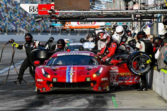 2021年のIMSAウェザーテック・スポーツカー選手権第1戦デイトナ24時間レースに参戦したリシ・コンペティツィオーネのフェラーリ488 GTE Evo