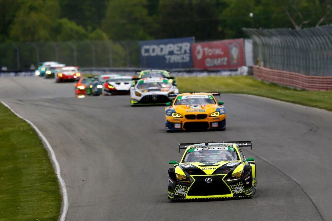 レース中盤に突然左リヤの足回りが壊れ戦列を去ったバッサー・サリバンの14号車レクサスRC F GT3