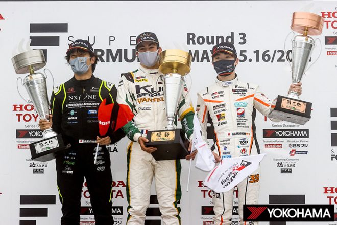 2021スーパーフォーミュラ第3戦オートポリス　表彰台