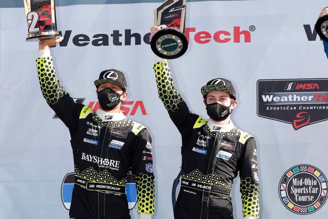 ミド・オハイオで2位表彰台を獲得したフランキー・モンテカルボとザック・ビーチ