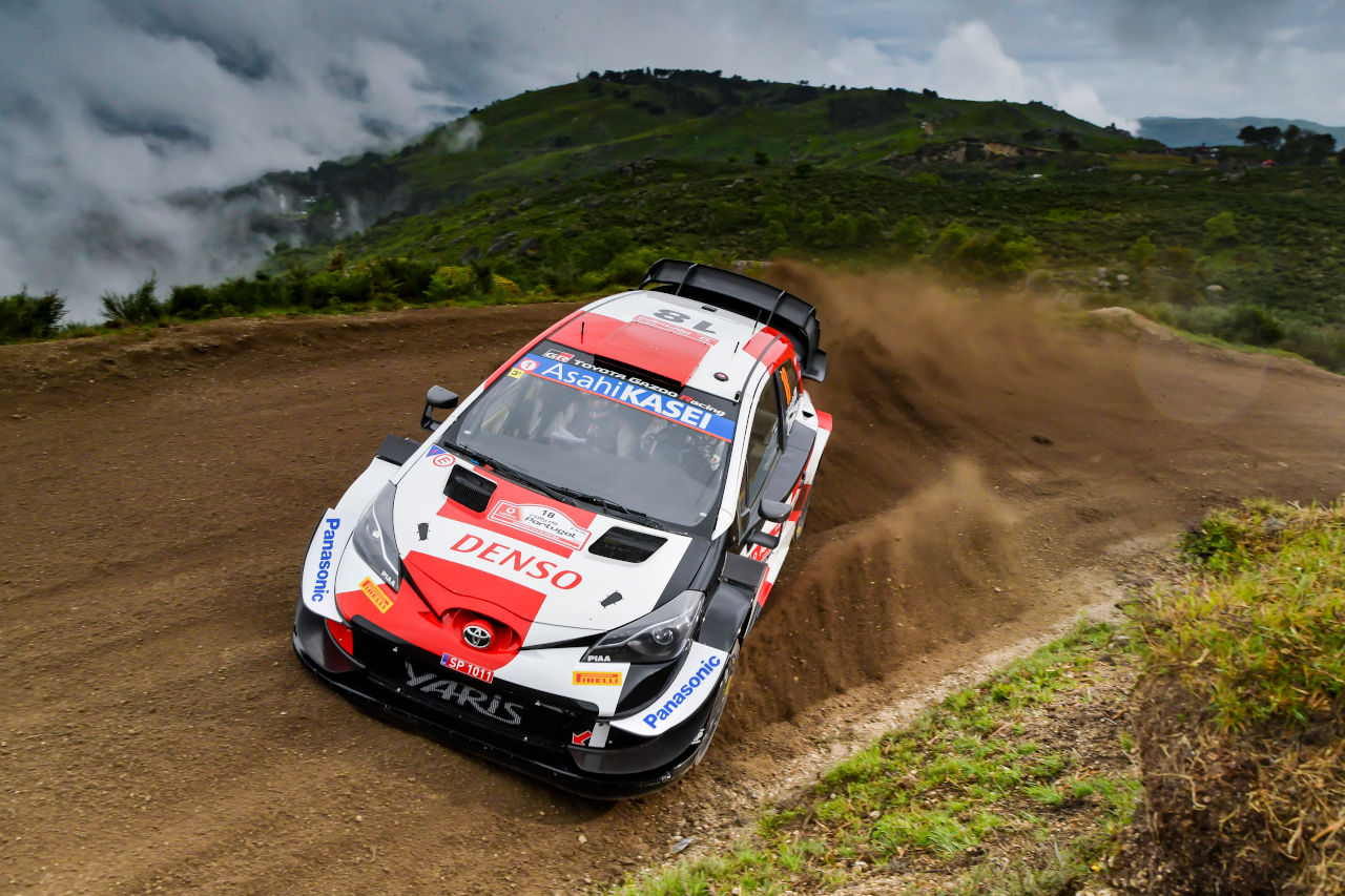 デイ2でオジエと4番手争いを繰り広げた勝田貴元（トヨタ・ヤリスWRC）　2021年WRC第4戦ポルトガル