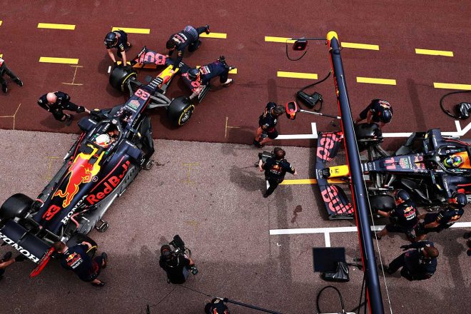 2021年F1第5戦モナコGP　マックス・フェルスタッペン＆セルジオ・ペレス（レッドブル・ホンダ）