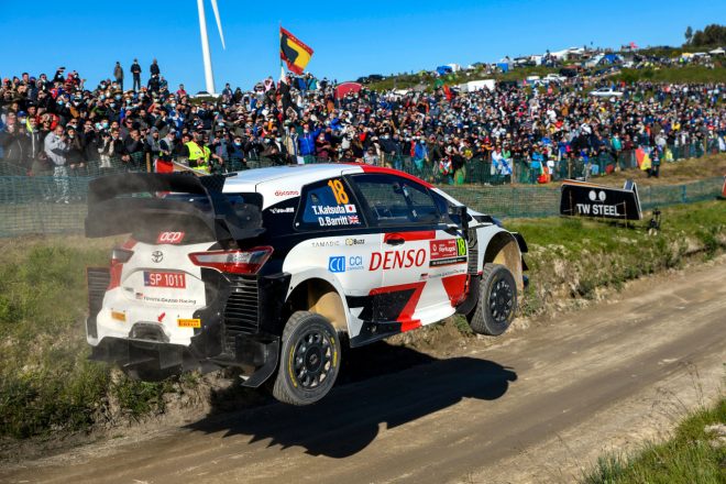 自己最高位の4位でフィニッシュした勝田貴元（トヨタ・ヤリスWRC）　2021年WRC第4戦ポルトガル