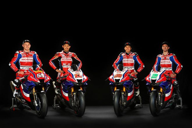 2021年ブリティッシュスーパーバイク選手権（BSB）に参戦するHonda Racing UKの4人