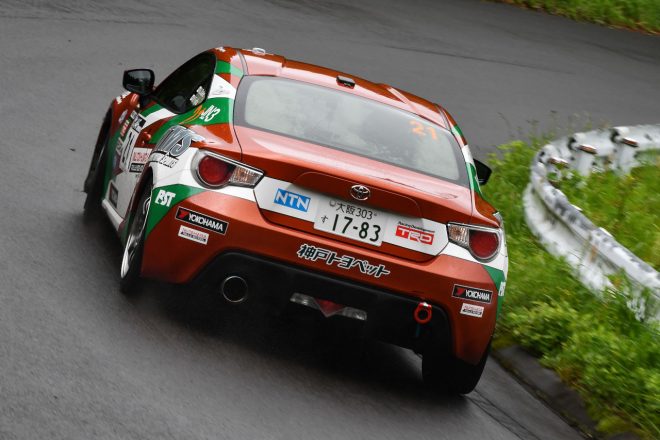 SS1でクラッシュを喫した大竹直生／藤田めぐみ組（ADVAN KTMS ヌタハラRS86）