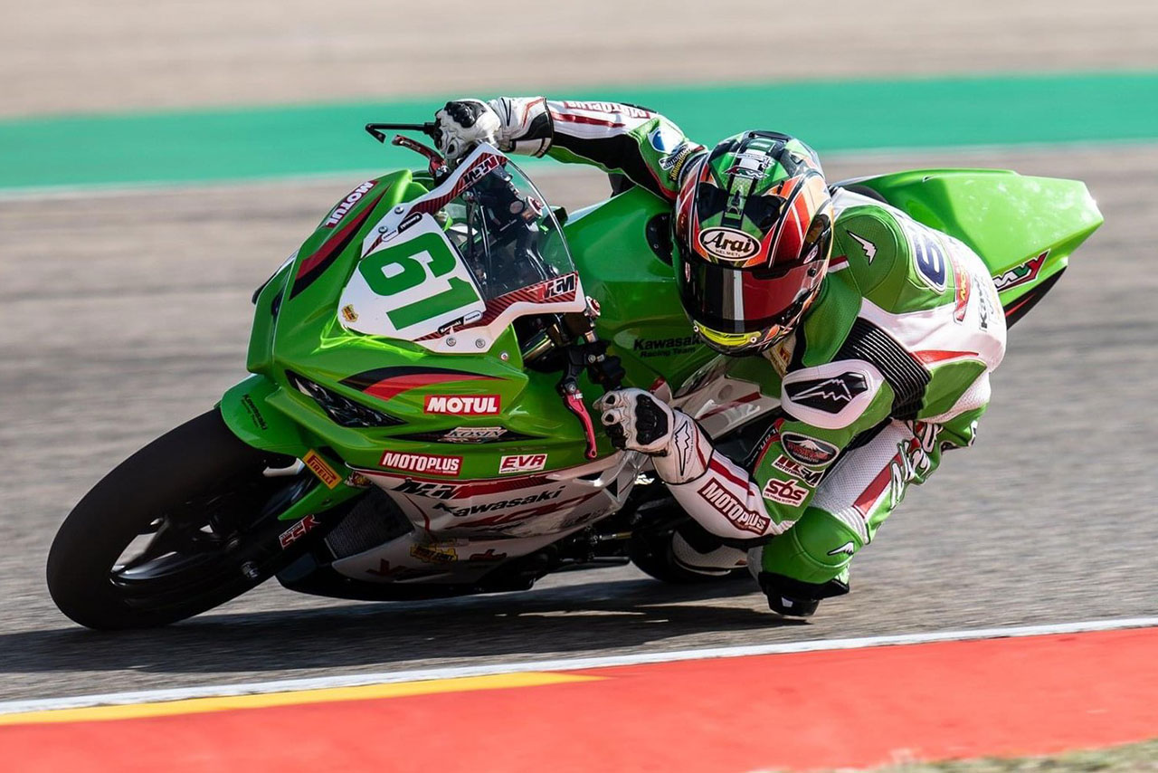 2021SBK第1戦アラゴン WSS300：岡谷雄太（MTM Kawasaki）