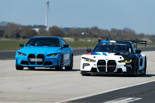 正式にお披露目された新型BMW M4 GT3と市販のM4