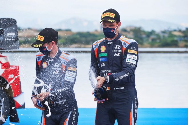 今季3回目の3位となったティエリー・ヌービル（ヒュンダイi20クーペWRC）　2021年WRC第5戦イタリア