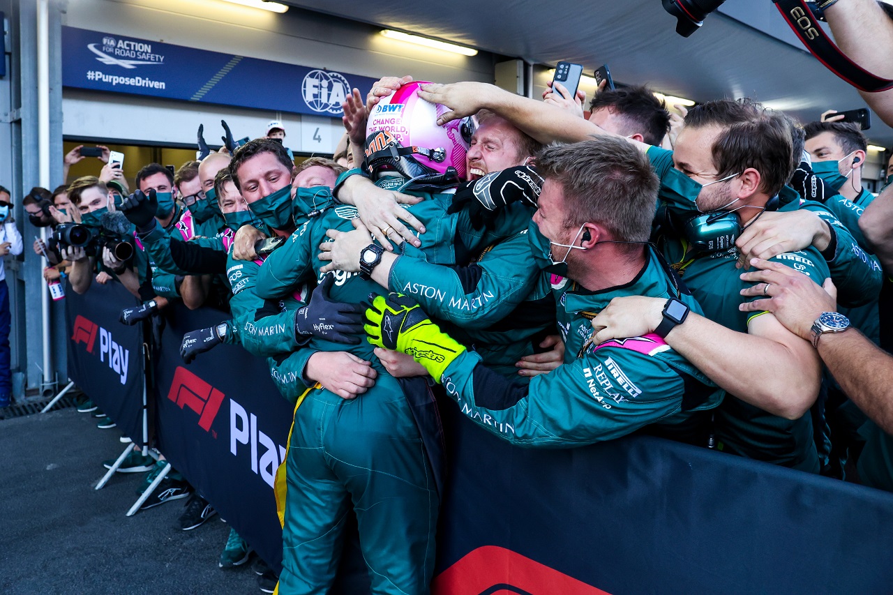 2021年F1第6戦アゼルバイジャンGP　セバスチャン・ベッテル（アストンマーティン）が2位を獲得