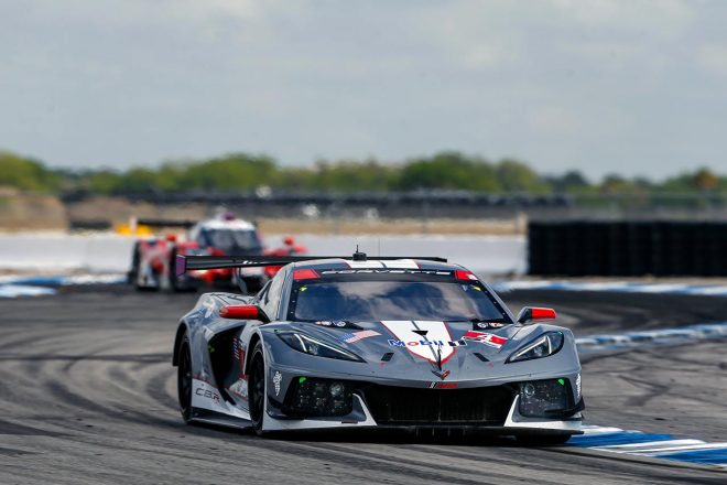 2021年現在、GTLMクラスに参戦するコルベット。GT3仕様が存在しないため、GTLMマシンをモディファイしてのGTDプロ参戦を画策している。