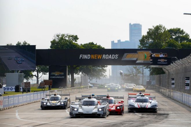 IMSAウェザーテック・スポーツカー選手権第4戦デトロイトのスタートシーン