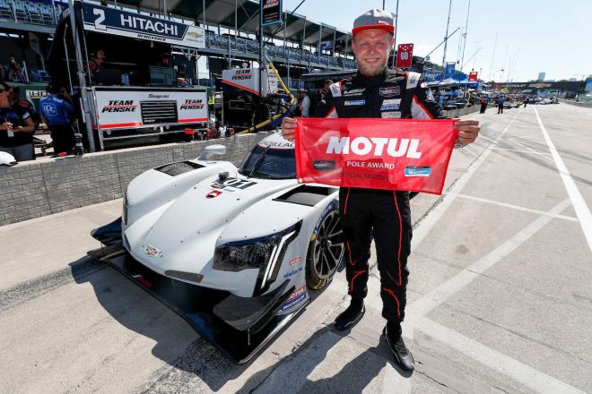 IMSA DPiで初めてのポールポジションを獲得したケビン・マグヌッセン（キャデラック・チップ・ガナッシ・レーシング）