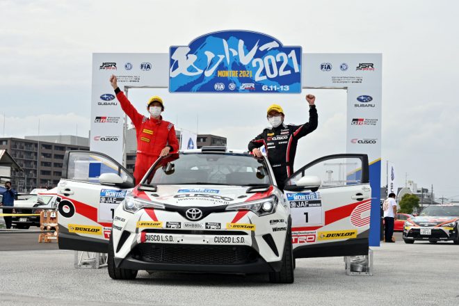 国際格式のJSRで優勝した青山康／加勢直毅組（CUSCO RACING／トヨタC-HR）