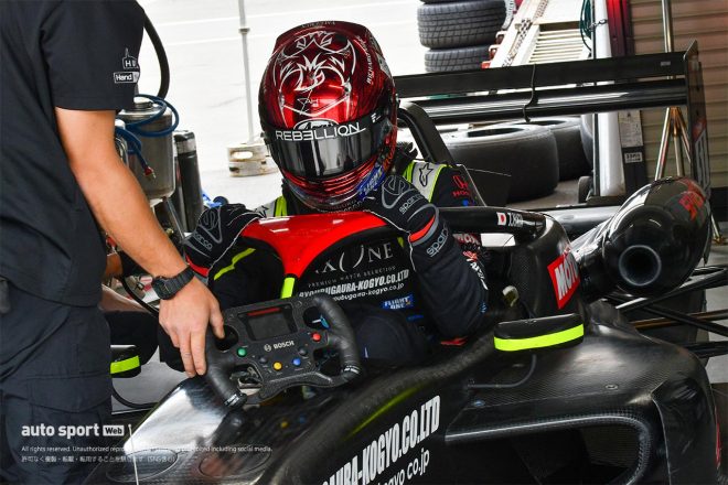 テストでもドライブ経験があるが、SUGOでスーパーフォーミュラ・ライツを走らせた松下信治