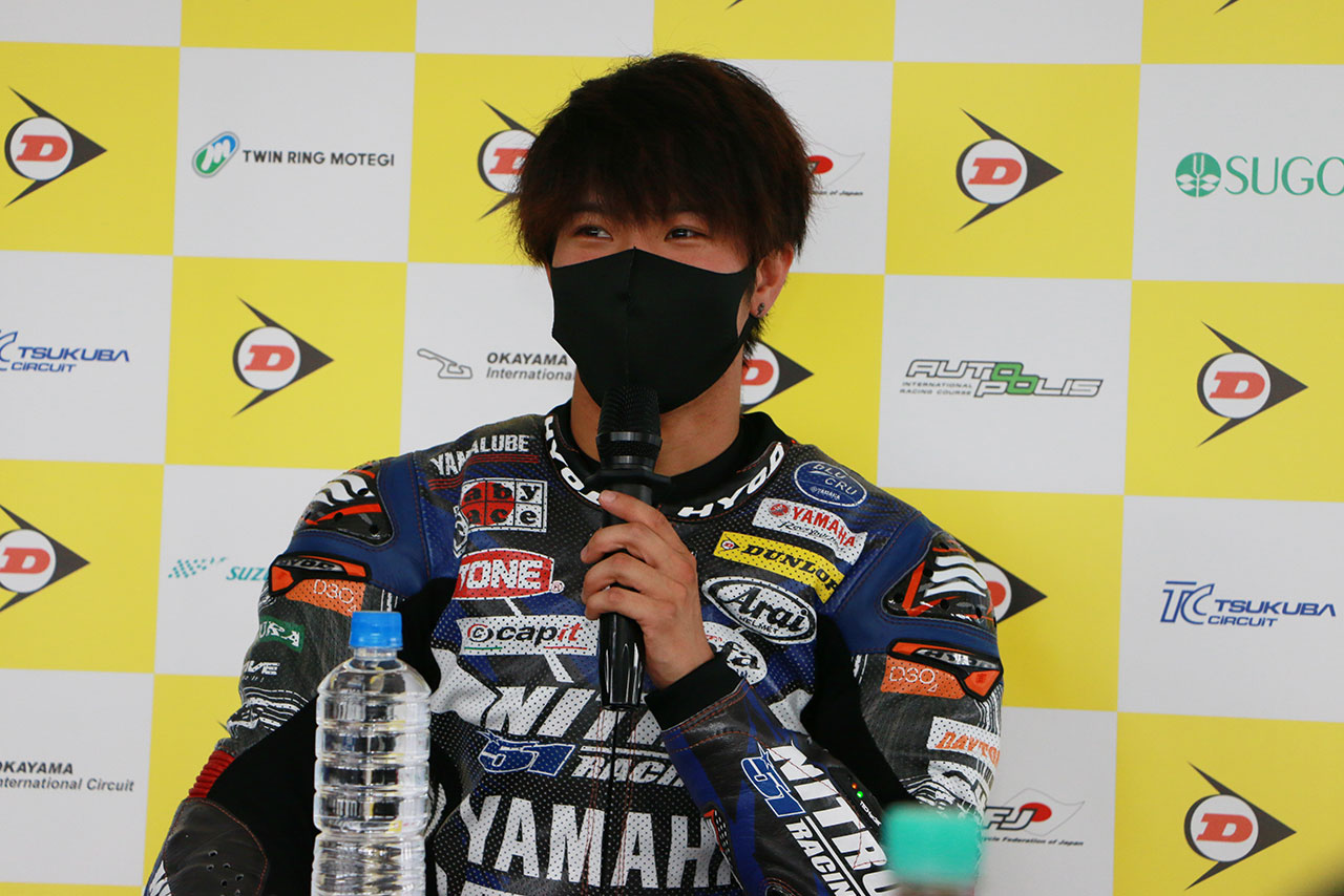 岡本裕生（BLUcRUニトロレーシング51YAMAHA）／2021年全日本ロード第4戦筑波 ST1000 予選