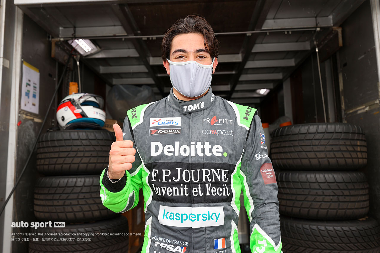 全日本スーパーフォーミュラ・ライツ選手権第10戦のポールポジションを獲得したジュリアーノ・アレジ（Deloitte. TOM'S 320）