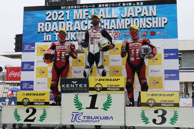 2021年全日本ロード第4戦筑波 ST1000 レース1 表彰式
