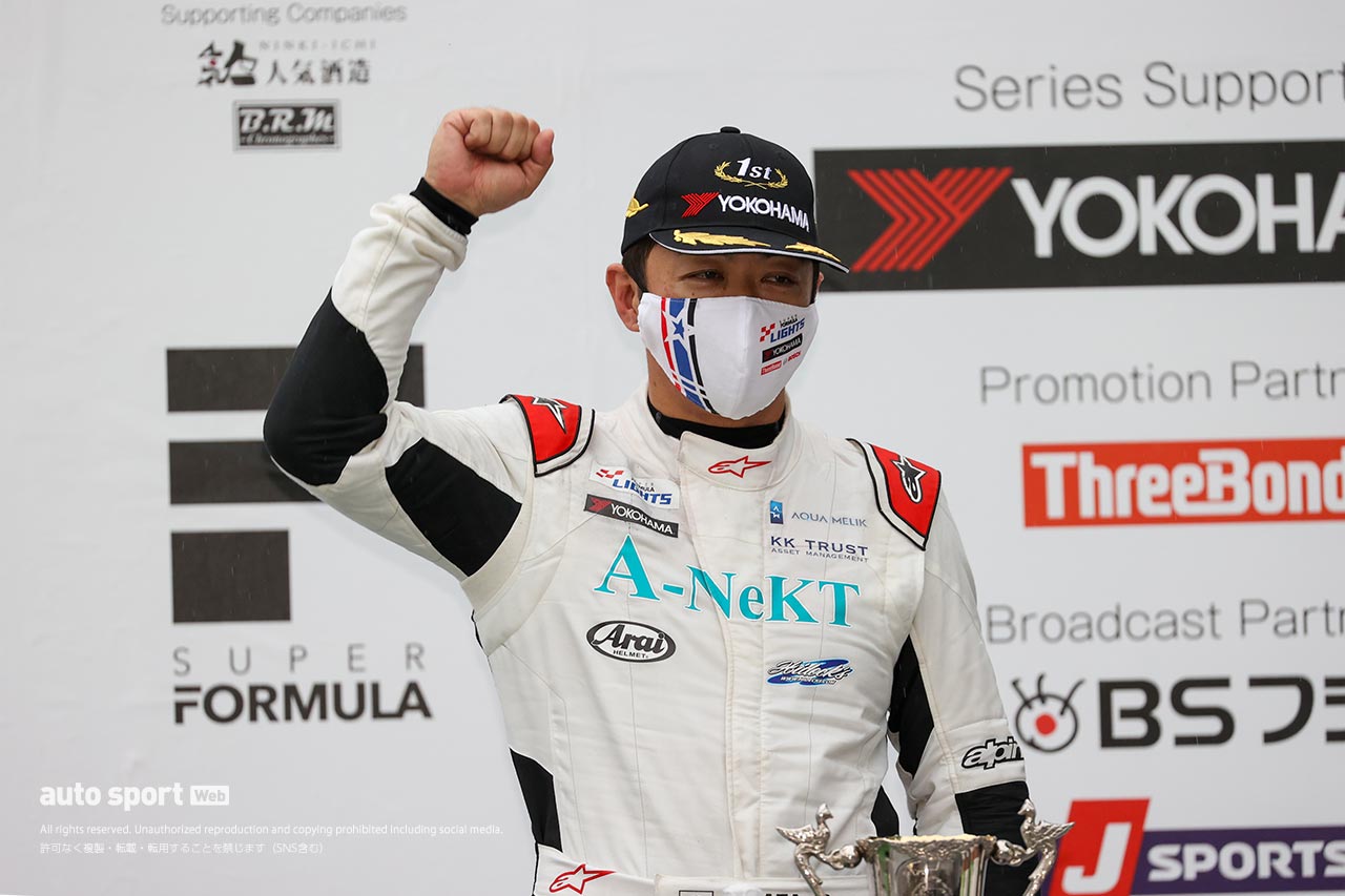 スーパーフォーミュラ・ライツ第10戦でマスタークラス優勝を飾った畑享志（A-NeKT with B-MAX 320）