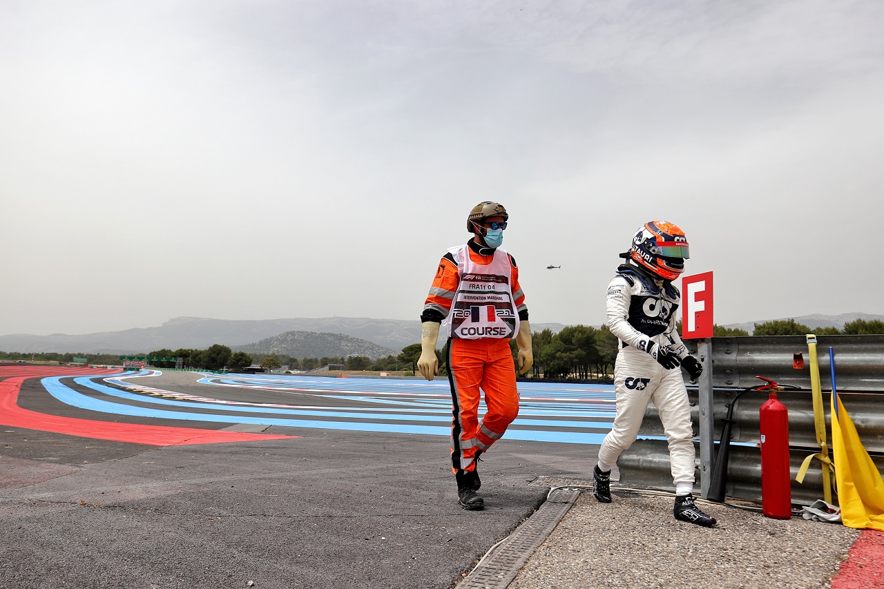 2021年F1第7戦フランスGP　角田裕毅（アルファタウリ・ホンダ）が予選Q1でクラッシュ