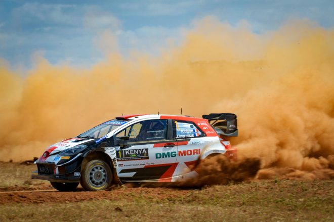 シェイクダウンに続きSS1でもベストタイムをマークしたセバスチャン・オジエ（トヨタ・ヤリスWRC）　2021年WRC第6戦ケニア