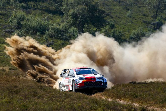 総合2番手につけた勝田貴元（トヨタ・ヤリスWRC）　2021年WRC第6戦ケニア