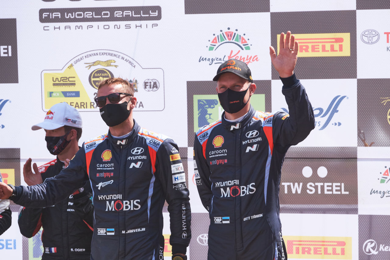 オット・タナク／マルティン・ヤルヴェオヤ組（ヒュンダイi20クーペWRC）　2021年WRC第6戦ケニア