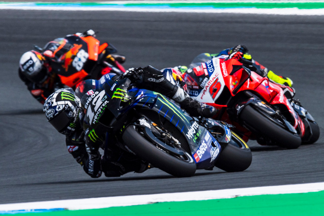 2位表彰台を獲得したマーベリック・ビニャーレス（モンスターエナジー・ヤマハMotoGP）／2021MotoGP第9戦オランダGP