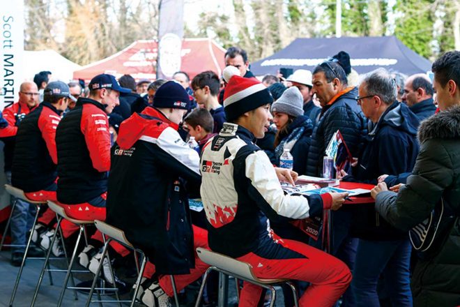 2020年第1戦モンテカルロで行われたオートグラフセッションの様子