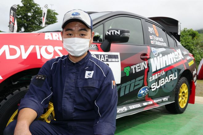 ディーラーメカニックとしてラリー・カムイに参加した秋本健一郎さん