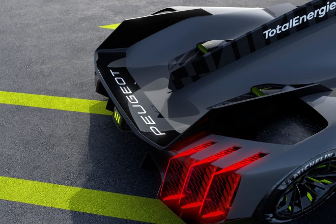 ウイングを取り除いたリヤデザインが採用されたプジョーのル・マン・ハイパーカー『9X8』