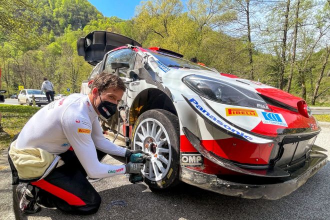 トヨタは第3戦クロアチアで空力をアップデート。ヤリスWRCのフロントフェンダー周りにバーチカルフィンと小さなカナードが加えられた