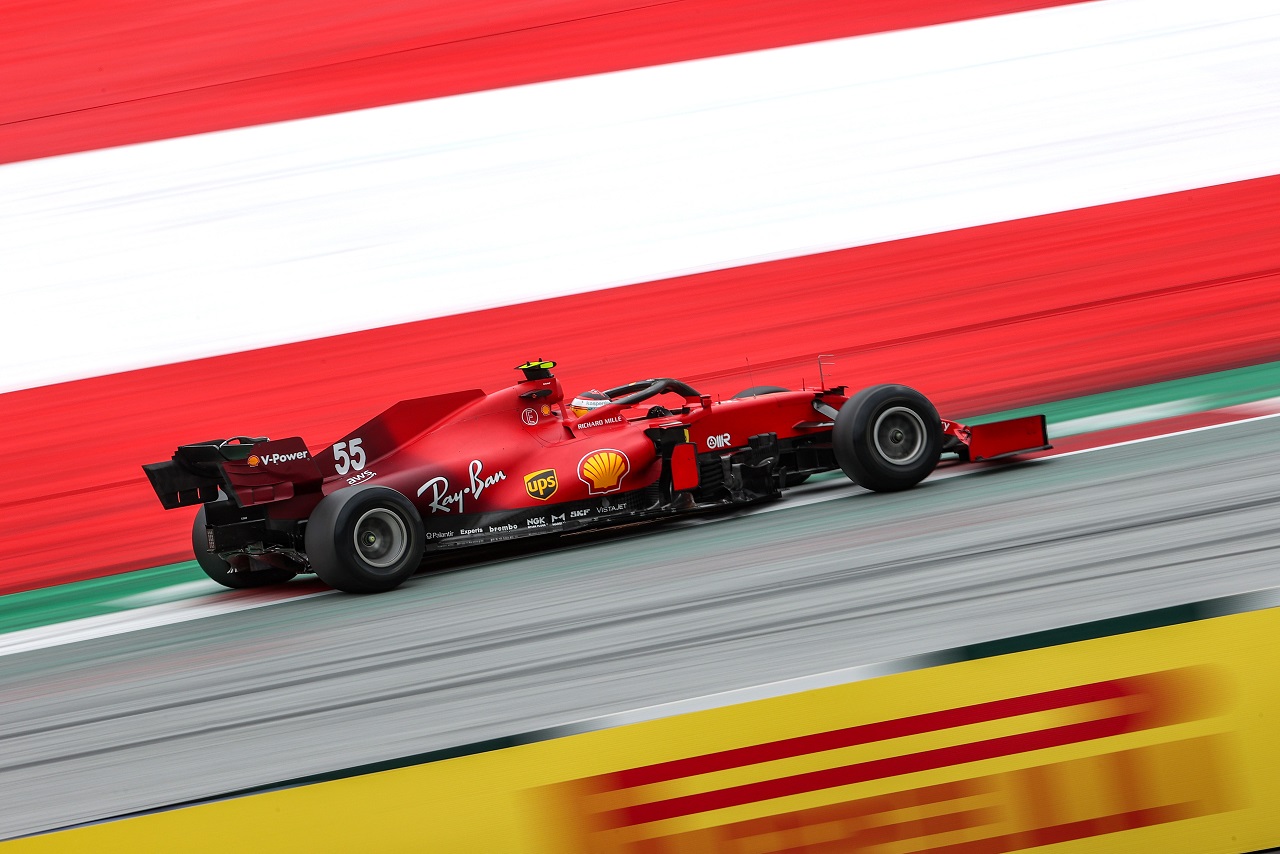 2021年F1第9戦オーストリアGP　カルロス・サインツJr.（フェラーリ）がプロトタイプタイヤをテスト