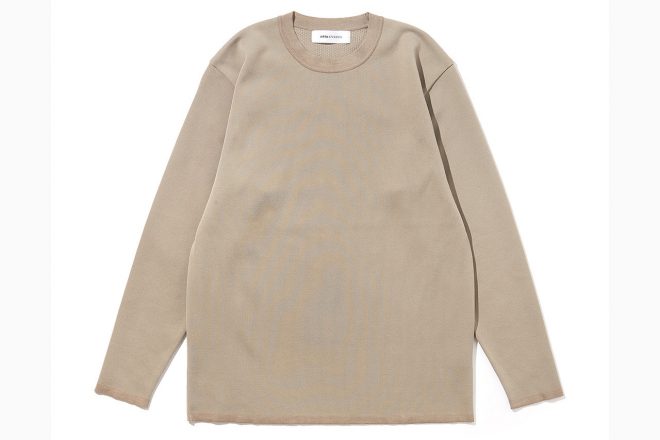 ARTA CVSTOSの新作『TECH KNIT LONG SLEEVE T-SHIRT（GREGE）』
