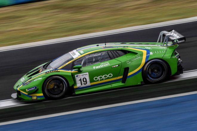 インターナショナルGTオープンに参戦する19号車ランボルギーニ・ウラカン GT3 エボ（根本悠生／バプティスト・ムーラン）