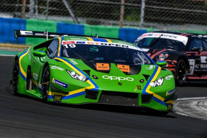 インターナショナルGTオープンに参戦する19号車ランボルギーニ・ウラカン GT3 エボ（根本悠生／バプティスト・ムーラン）