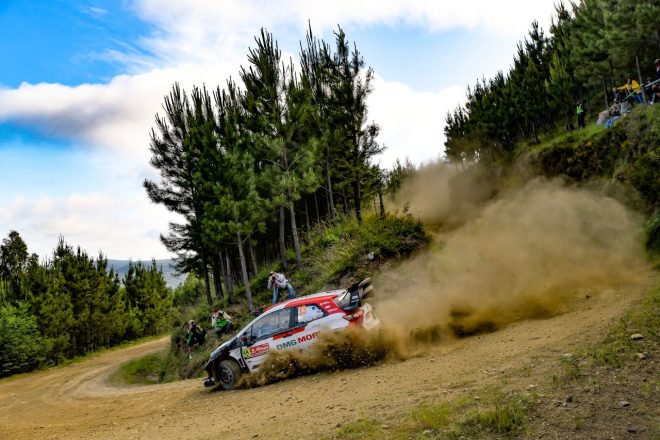 セバスチャン・オジエと34点差のランキング2位につけているエルフィン・エバンス(トヨタ・ヤリスWRC)