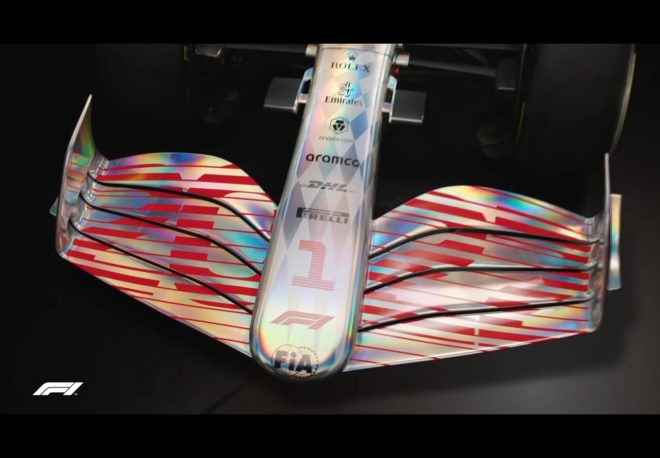 2021年F1イギリスGPで披露された2022年型F1マシンのショーカー