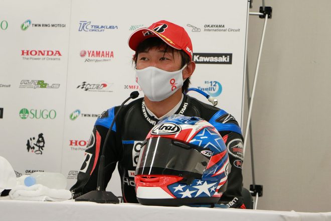 日浦大治朗（Honda Dream RT 桜井ホンダ）／2021年全日本ロード第5戦鈴鹿 JSB1000 レース1 トップ3会見