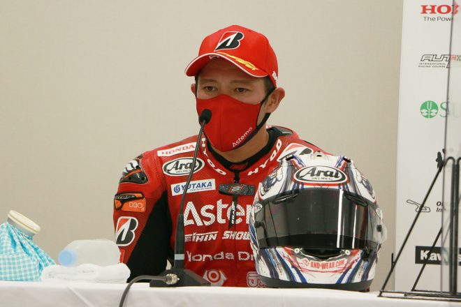 清成龍一（Astemo Honda Dream SI Racing）／2021年全日本ロード第5戦鈴鹿 JSB1000 レース2 トップ3会見
