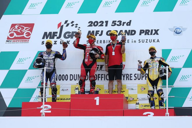2021全日本ロード第5戦MFJ-GP鈴鹿 ST1000 決勝 暫定表彰式